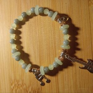 Handmade Beaded Bracelet with Music Charms